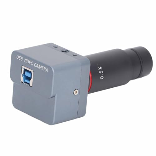 Image of USB Microscope Camera, 4K 8MP Digital Electronic Eyepiece with 0.5X Zoom Lens for Industrial and Hobbyist Use Aluminum Alloy