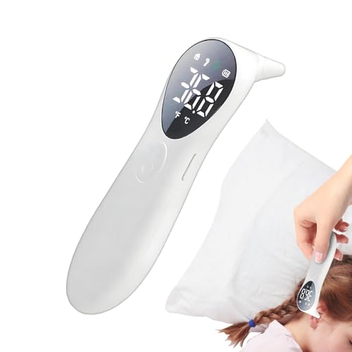 Sensor de temperatura infrarroja – Pantalla de tiempo de 5,7 x 1,96 pulgadas, precisión de lectura instantánea sin contacto, modo doble unidad celsiuss fahrenheitt, cuerpo de sonda de alta