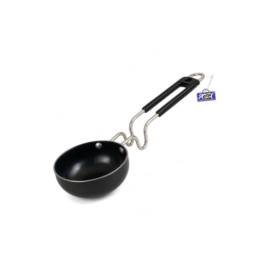 Image of DOZY Iron Tadka Pan | Black | Stainless Steel Handle | Fast Heating on Low Flame | Easy to Clean | Induction and Gas Compatible | Best for Regular use | Rust- resitant