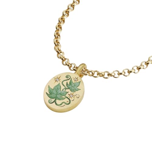 Collier elliptique icône fleur peinte, l'élégance pastorale et douce