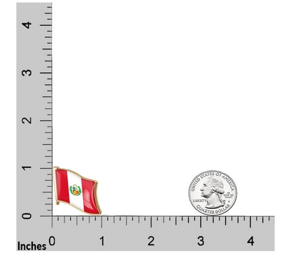 Image of vmcoatdu 1inch Country Flag Pin Badge International Travel Brooch Metal Alloy Souvenir Pin