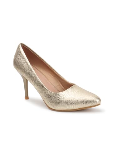 Image of Carlton London Women Stylish Slipon Pump Shoes with Stiletto Heels, Pointed Toe