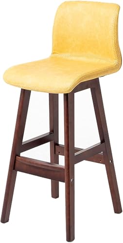 Tabourets hauteur de comptoir 72 cm en cuir PU jaune CFWSHJ