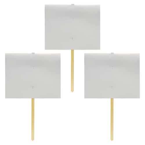 Beistle Blank Yard Signs 3 Pack Double-Sided White Signs on 24-Inch Pine Stakes for Personalization Outdoor Display for Birthday Parties Garage/Yard Sales Graduation and Events 12 x 15