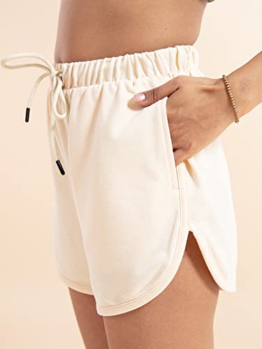 Image of NYKD Solid Cotton Shorts for Women with Pocket | Casual, Sports, Night Wear - NYK039