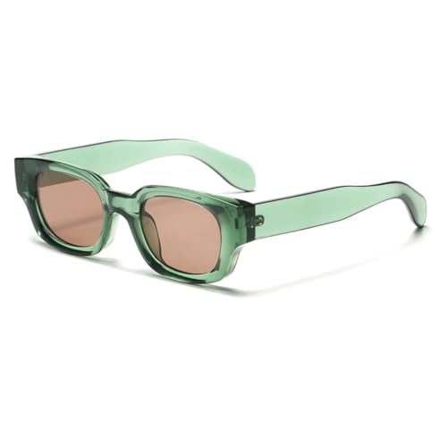 Lunettes de soleil UV400 tendance bleu vert rétro punk pour femme et homme