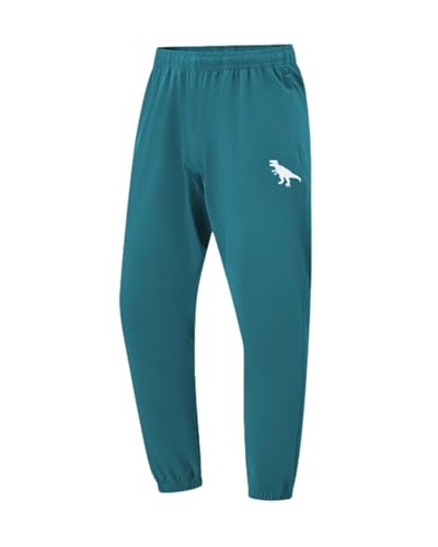 BINPAW 3 Pack Toddler Boys Active Pants Pull On Sweatpants Dinosaur Graphic Print Jogger Pants, Gray/Light Khaki/Dark Green, 13-14Y = Tag 1603