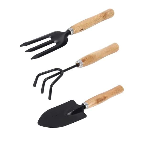 3 Piece Heavy Duty Gardening Tools Set Heavy Duty Hand Rake