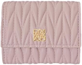 （03:00時点） [ジゼル] 財布 三つ折り財布 ミニ財布 コンパクト 使いやすい L字型 BOX型 カードケース 小銭入れ 大容量 ロゴ入り レディース 折りたたみ ギフト プレゼント キルティング 小さい (ピンク)