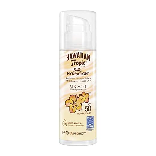 HAWAIIAN Tropic Silk Air Soft SPF 50 - Crema Solar Ultraligera con Lazos de Seda, 150 ml