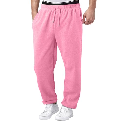 Boys Baggy Sweatpants Straight Leg Open Bottom Sweat Pants Kids Sweats Fleece Elastic Waist Athlteic Jogger Track Pants 5-16Y