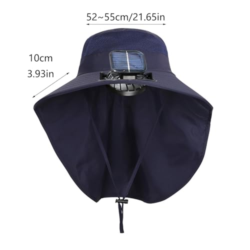 Wide Brim Solar Fan Hat for Kids,Outdoor Wide Brims Bucket Hat Sun Protection Fishing Beach Hat with Fan for Boy Girl3