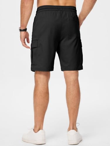 Image of Vogaan Men's Cotton Blend Multi Color Cargo Shorts | Regular Fit | 5 Pocket Casual Utility Shorts