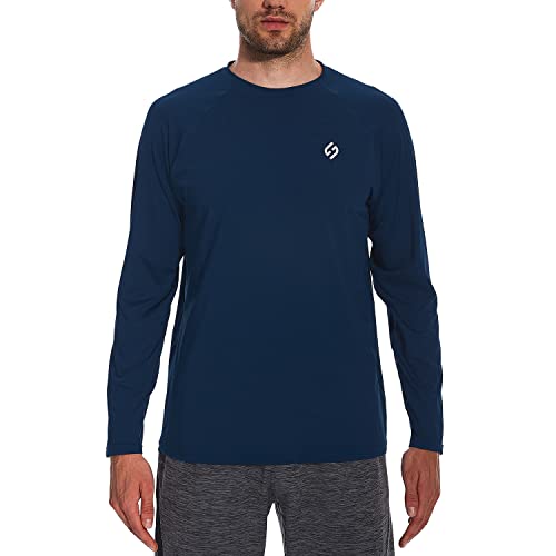 HODOSPORTS Men's Swim Shirts UV UPF 50+ Quick Dry Rash Guard Long Sleeve with Sun Protection