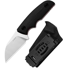 Kizer Snick Fixed Blade Knife with Sheath, 2.68" AEB-L Steel Sheepfoot Camping Knife with Black G10 Handle, EDC Knives for Hiking 1085A1