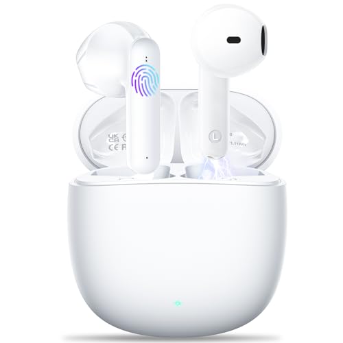 Auriculares Inalámbricos Inalámbricos Bluetooth 5.3 con 4 Micrófono,Cascos Inalámbricos 36Hr de Uso Ininterrumpido,IPX7 Impermeables,Toque Inteligente para iPhone Huawei Xiaomi Samsung Clase de eficiencia energética A+++