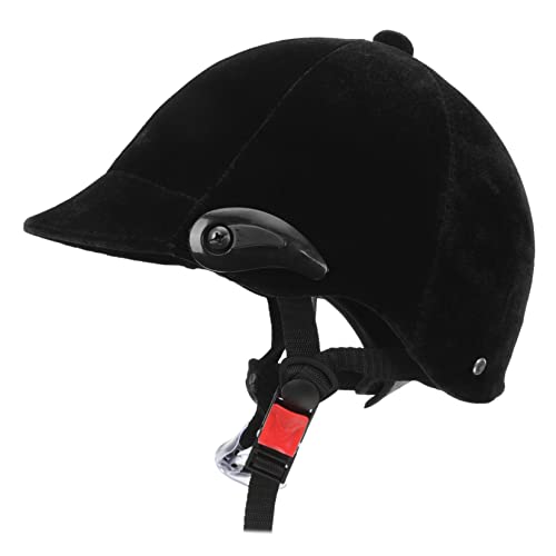 Alasum Casque D'équitation pour Garçon Et Filles Respirant Noir Suédé Léger Protection Tête Sportive Ajustable pour Jeunes Équitation Loisirs en Plein...