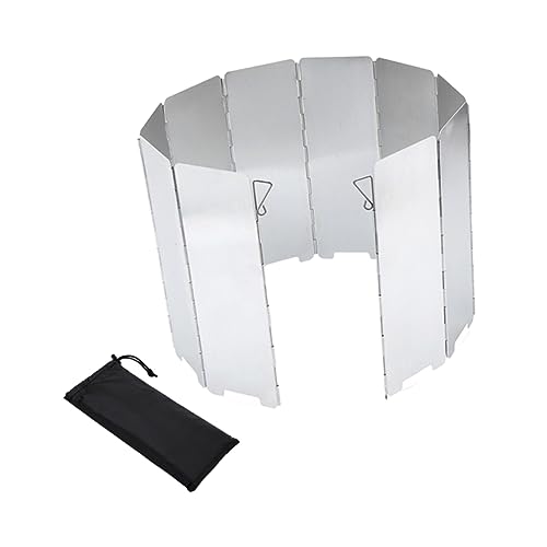 ifundom 1Juego Pantallas de Parabrisas Estufas de Camping de Aluminio Placas Accesorios Cocinas de Gas Plegables y Portátiles Color Aleatorio