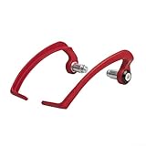 Motorrad-Brems-Handschutz mit Lenker-Schutzbügel aus ABS-Kunststoff für verbesserten Handschutz und Bremsleistung bei Motorrad-Ausstattungen (rot)