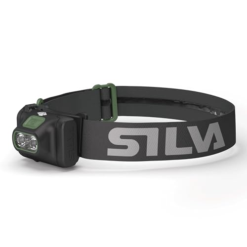 Silva Stirnlampe Batteriebetrieben Scout 3X - 300 Lumen - 2 Helligkeitsstufen 2 LED- 2 Farben Rot & Weiß Kopflampe Rotlicht - Outdoor Stirnlampe Sport Joggen