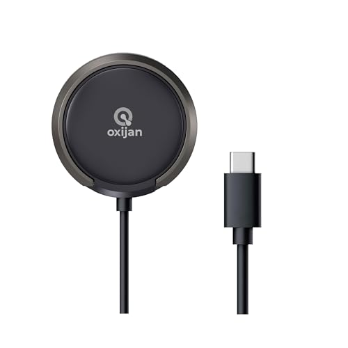 Magnetic Wireless Charger, 15W Fast Charger Charging for iPhone 16/15/14/13/12 Pro Max Series with 1 Meter USB C Cable Wireless Charging Station Wireless Charger For Samsung Galaxy S25/S24/S23 (Black)