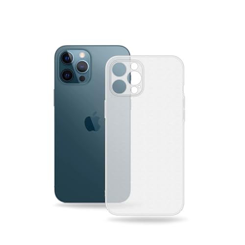 Image of Amazon Brand - Solimo Frosted | Translucent | Ultra Thin | Flexible | Anti Scratch | Slim Fit | Soft Back Cover for Apple iPhone 12 Pro Max - Frosted White