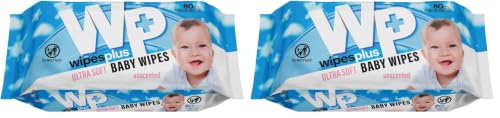 Image of WIPESPLUS Baby Wipes Fragrance Free for Babies and Kids, 80 Count (Pack of 2)