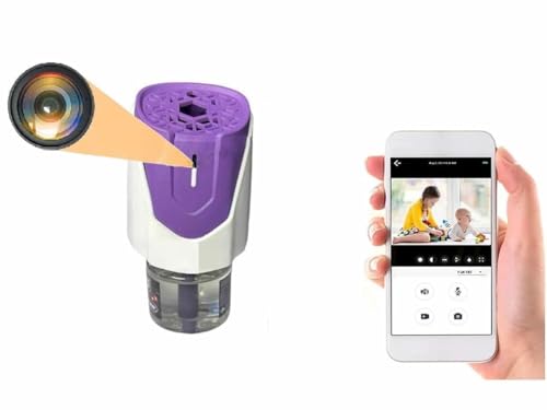 MAYUMI Wi-Fi Spy Camera Mosquito Repellent, 4k Hidden Camera with 32gb Built in Memory with Live Audio and Video, Motion Detection Home Security Nanny...