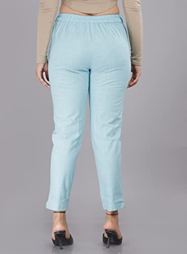 Image of Women Slub Cotton (Pack of 2) Solid Pant Colour