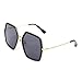 GAMT Oversized Square Sunglasses Women Vintage UV Protection/irregular Brand Designer Shades (Black)