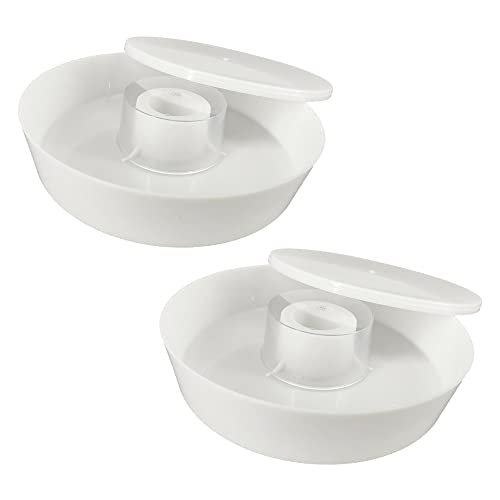 Aukbeefun 2 Pcs Rapid Round Bee Feeder White Hive Top Feeder Professional Beekeeping Equipment