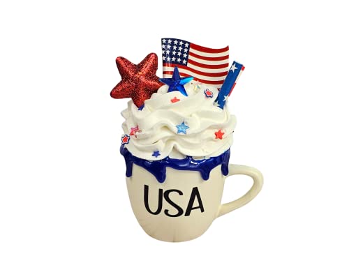 Mini taza patriótica para decoración 4 de julio miniatura 1