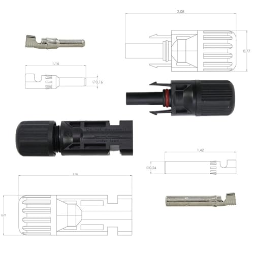 Conectores fotovoltaicos de rama para panel solar | Pack de 50 pares 3