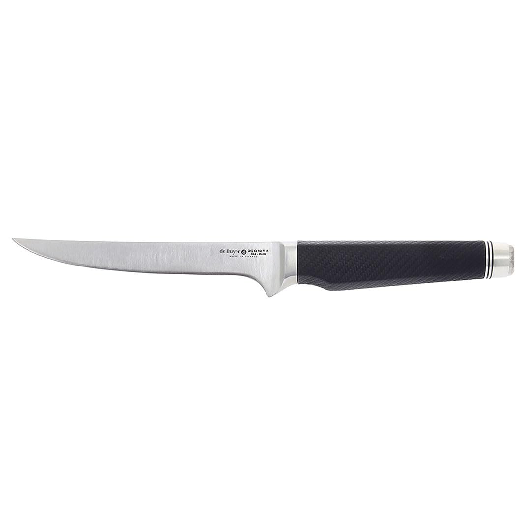 De Buyer - Couteau à filet FK2 en acier inoxydable - Longueur 16 cm -, Noir