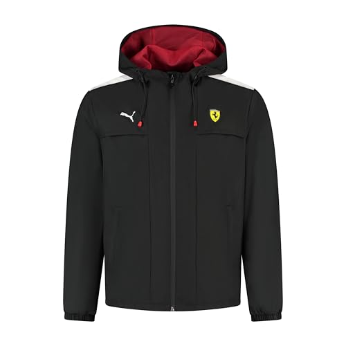 Chaqueta impermeable PUMA Ferrari F1 con capucha ajustable y protección térmica cortavientos