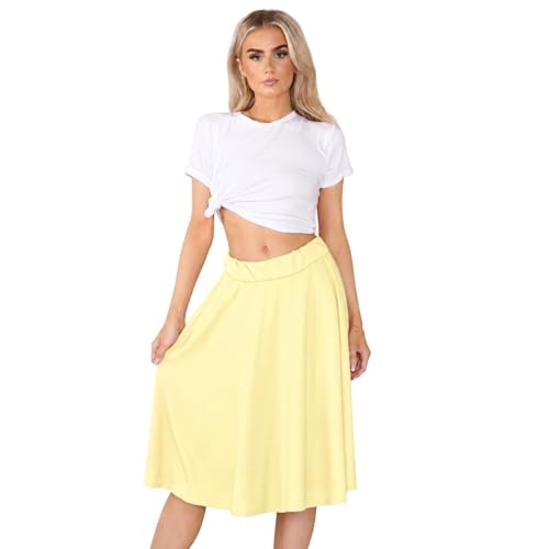 Falda skater de tartán hasta la rodilla para mujer en tallas grandes de poliéster y elastano 2