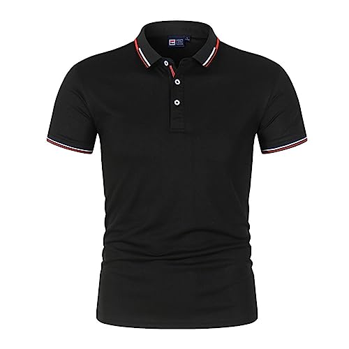Men Polo Shirts Lightweight Business T-Shirt Athletic Golf Tennis Shirt Casual Short Sleeve Top Basic Tees