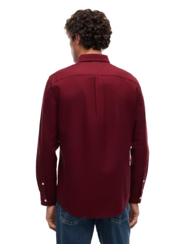 Image of Tommy Hilfiger Men's Long Sleeve Oxford Shirts in Regular Fit, Men's Button Down Shirts, Also Available in Big and Tall