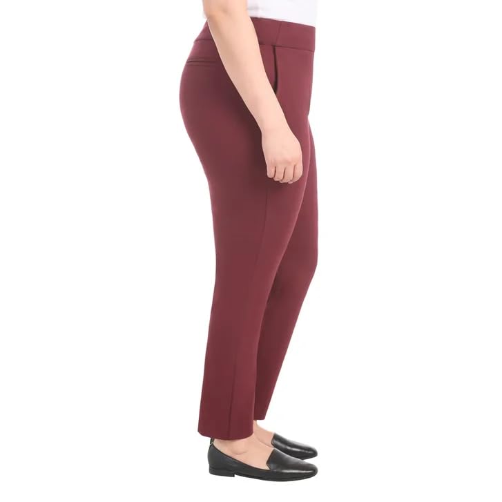 Image of Dalia Women's Pull-On Ponte Pant, Mid-Rise Narrow Leg