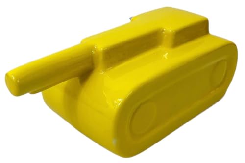 Tipo di prodotto: HOME ALE E COMMERCE Scultura Pedina Risiko Carro Armato Giallo Firmato Realizzata per Stefano Puzzo in Ceramica