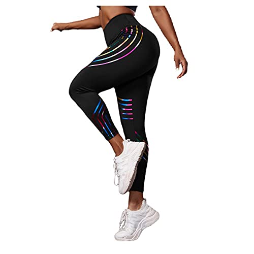 Leggings de cintura alta para mujer, moda para el tiempo libre, ajustados, hip lift Motion, pantalones de yoga, sexy, elásticos, deportivos, anticelulitis, sin costuras, push up, Negro , M