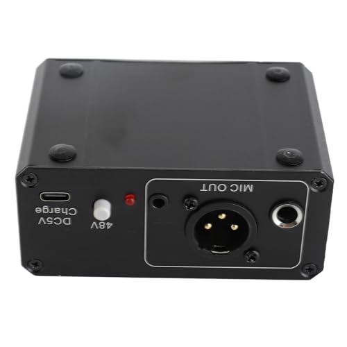 Mikrofonvorverstärker, Mikrofonverstärkungsverstärker, 48-V-Phantomspeisung, XLR-Ausgang für Dynamisches Kondensatormikrofon, Mikrofonvorverstärker für die von Podcasts,