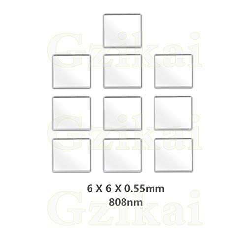 Gzikai 10pcs/1 Lot 6mm×6mm×0.55mm 808nm High Band Pass Infrared Light Filter Square Optical