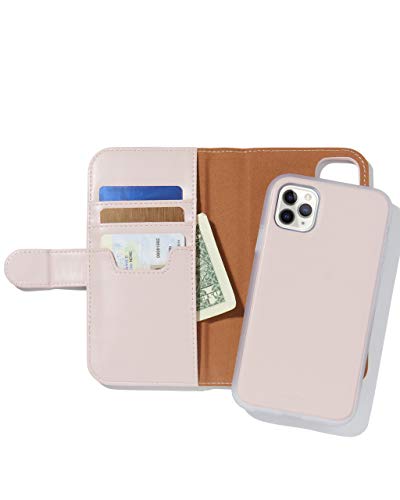 Bondir Pink Case for iPhone 11 Pro Max (2 in 1) Magnetic Detachable Leather Wallet Case for Apple iPhone Xs Max, iPhone 11 Pro Max