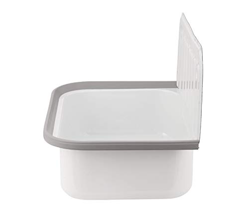 Sanitop-Wingenroth Mit Ablaufgarnitur und Spritzschutz Für die Wandmontage Stahl in weiß 04208 6