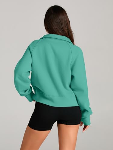 Image of AUTOMET Womens Sweatshirts Half Zip Cropped Pullover Fleece Quarter Zipper Hoodies 2026 Fall Fashion Outfits Clothes