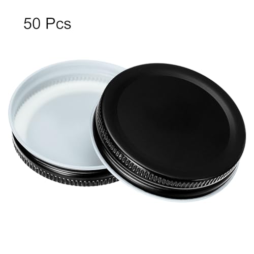 Tapas para tarros Mason a prueba de fugas uxcell 70 mm de boca regular 4