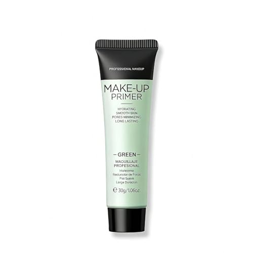 Green Colour Corrector Primer Makeup - Anti-Redness, Pore Minimizing & Hydrating Formula, Long-Lasting Makeup Base for Red & Blemished Skin, Balances Skin Tone (green)