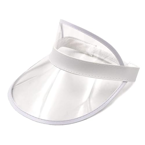 Yoisdtxc Sonnenblende für Damen und Herren, transparenter Kunststoff, für Tennis, Strand, Sport, Sonnenschutz, Fahrrad-Sonnenhut, Kopfbedeckung, durchsichtig, Einheitsgröße