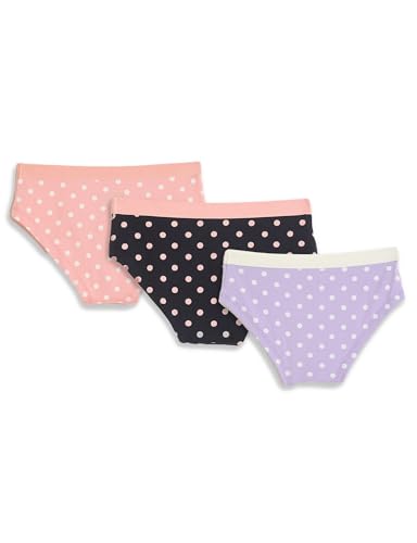 Image of Amazon Brand - Symbol Girls Assorted Prints Cotton Stretchable Briefs with Soft Waistband | Aged 3-14 Years (Available in Combo Pack of 3 and 6)